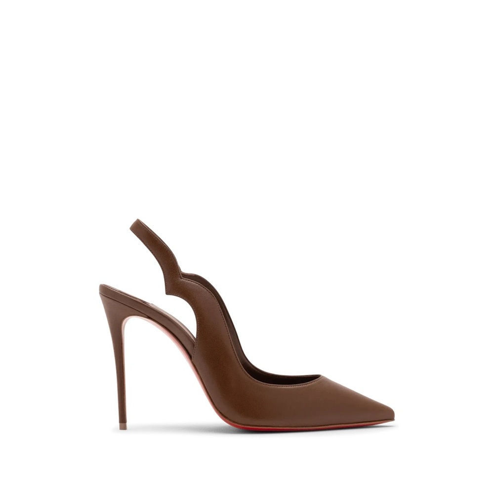 Christian Louboutin Brown Slingback Heels